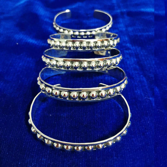 Thin Taxco sterling bracelet with circles