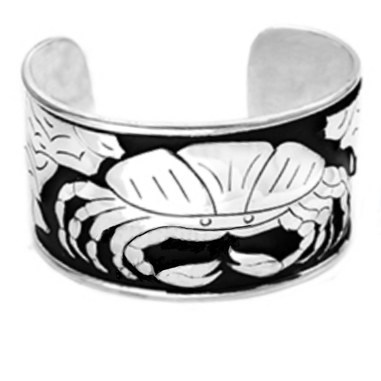 Silver crab Taxco bracelet, modern design and like a vintage Taxco bracelet
