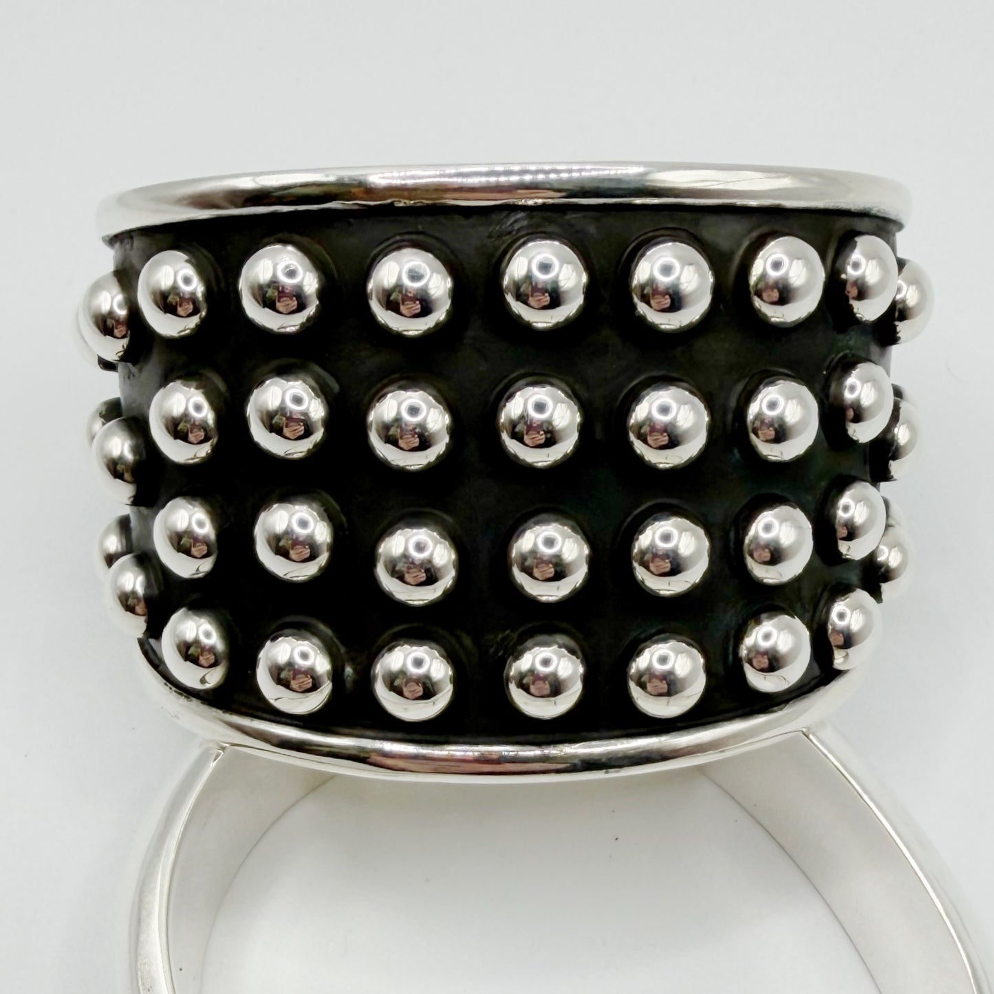 Silver dot Taxco bracelet, modern design and like a vintage Taxco bracelet