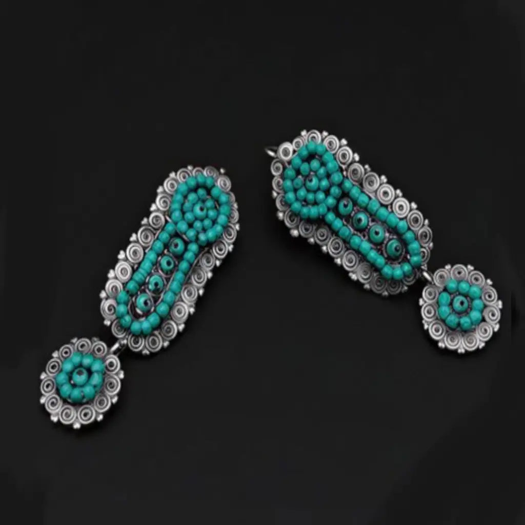 Filigree Gusano earrings with turquoise