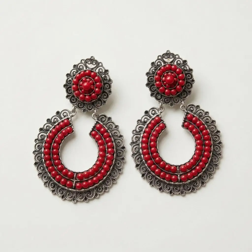 Oaxacan Filigree Sterling Silver Small Hoop Earrings