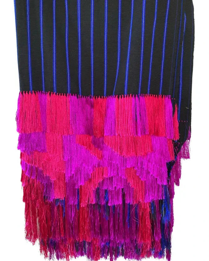 Purepecha rebozo with fringe - Shawl