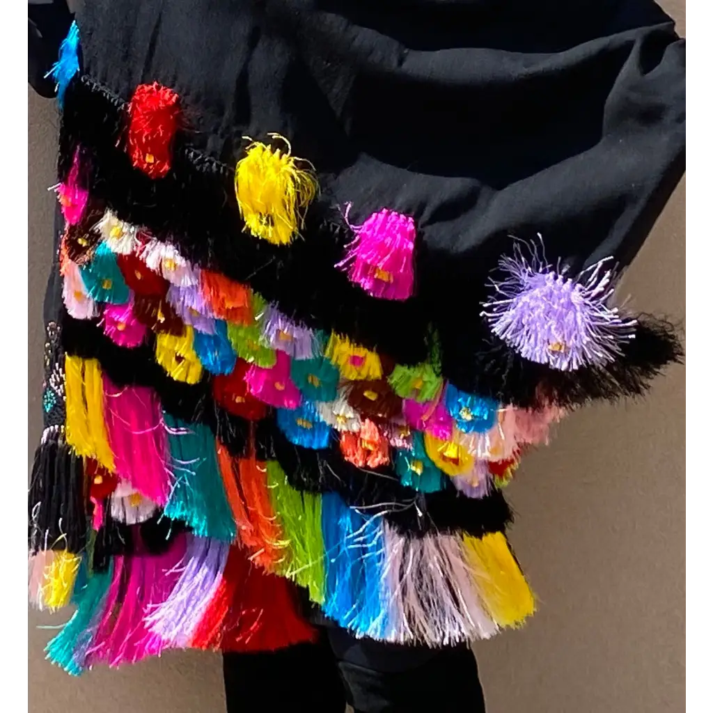 Purepecha rebozo with fringe - Shawl