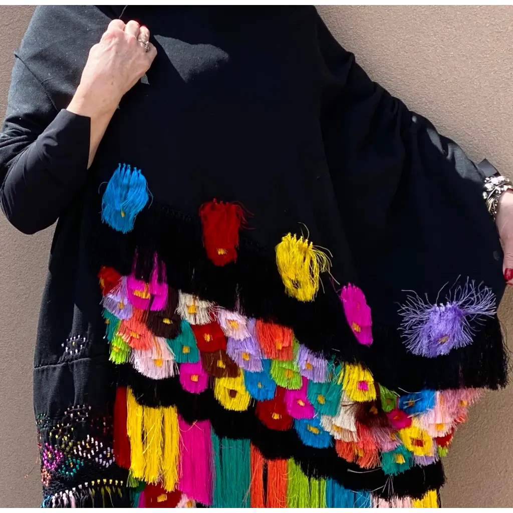 Purepecha rebozo with fringe - Shawl