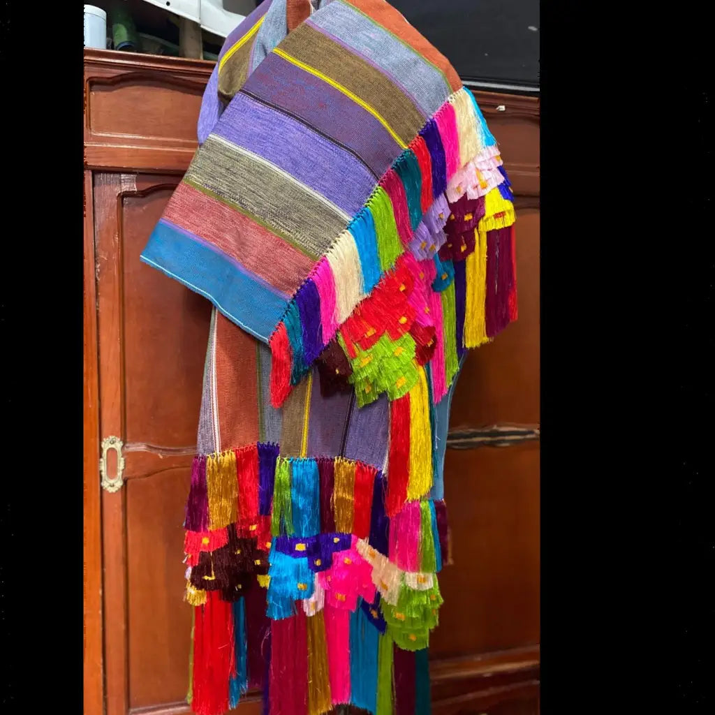 Purepecha rebozo with fringe - Shawl