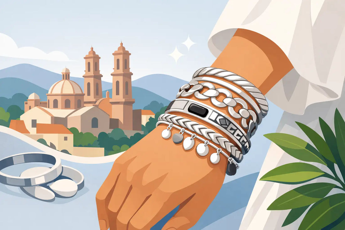 How to Layer Silver Bracelets With Taxco Style