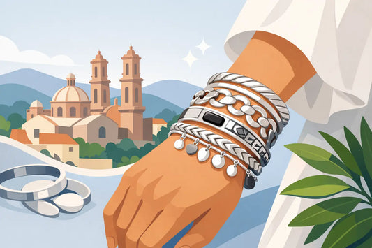 How to Layer Silver Bracelets With Taxco Style