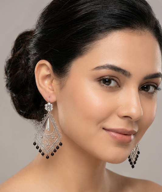 Artisan Silver Earrings With Mexican Heritage