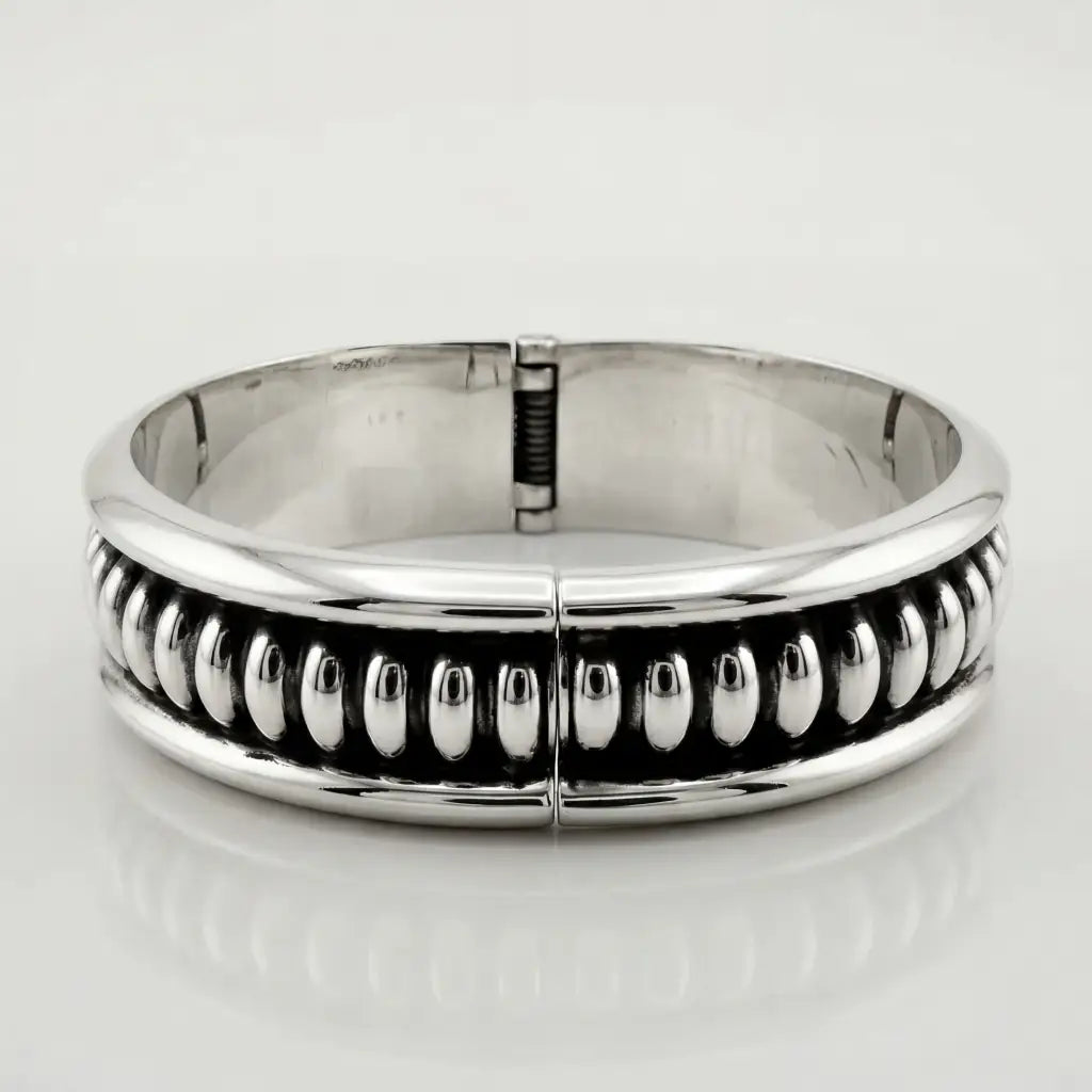 Taxco silver clamper bracelet