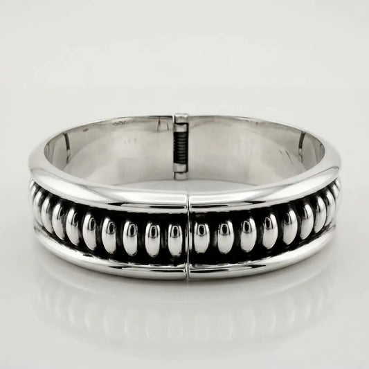 Taxco silver clamper bracelet