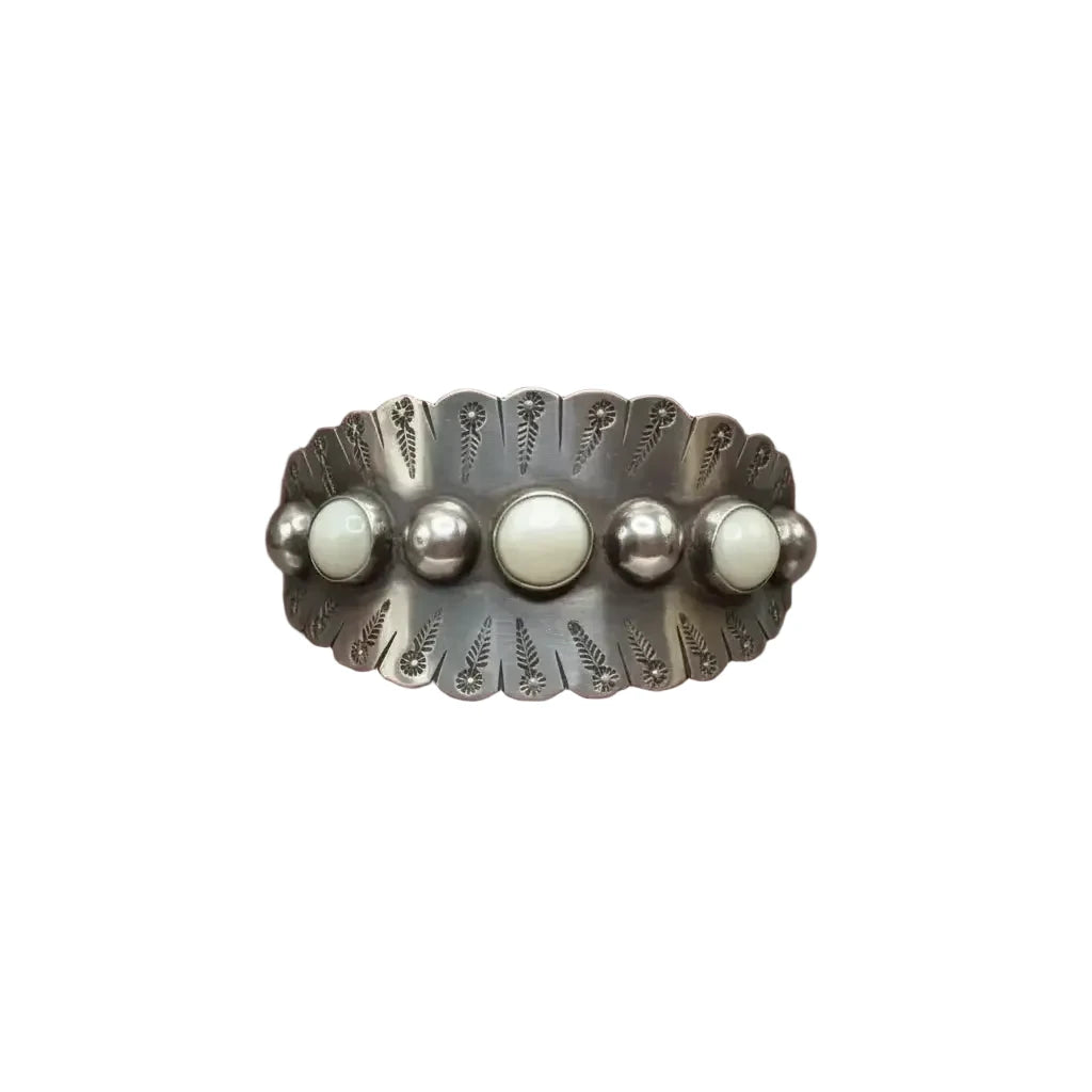 1940s Vintage Taxco Silver Bracelet with Agate, Antique