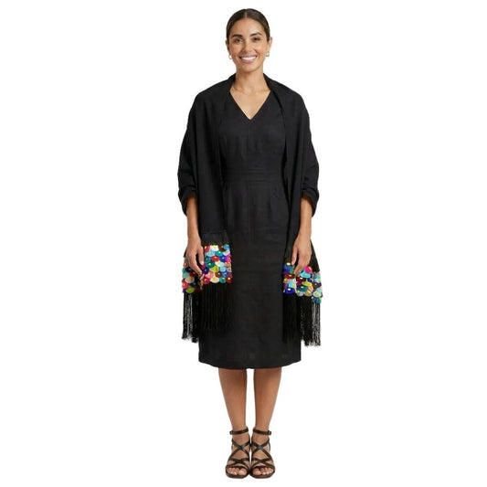 Purepecha Rebozo with flowers 