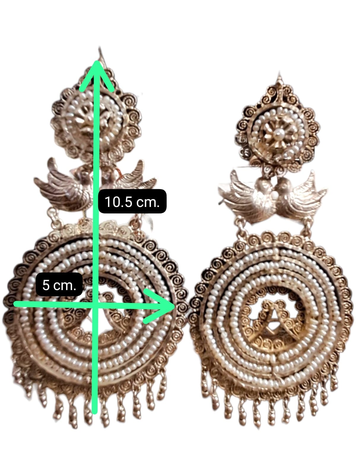 Fine Oaxacan handmade earrings with pearls-premier craftmanship