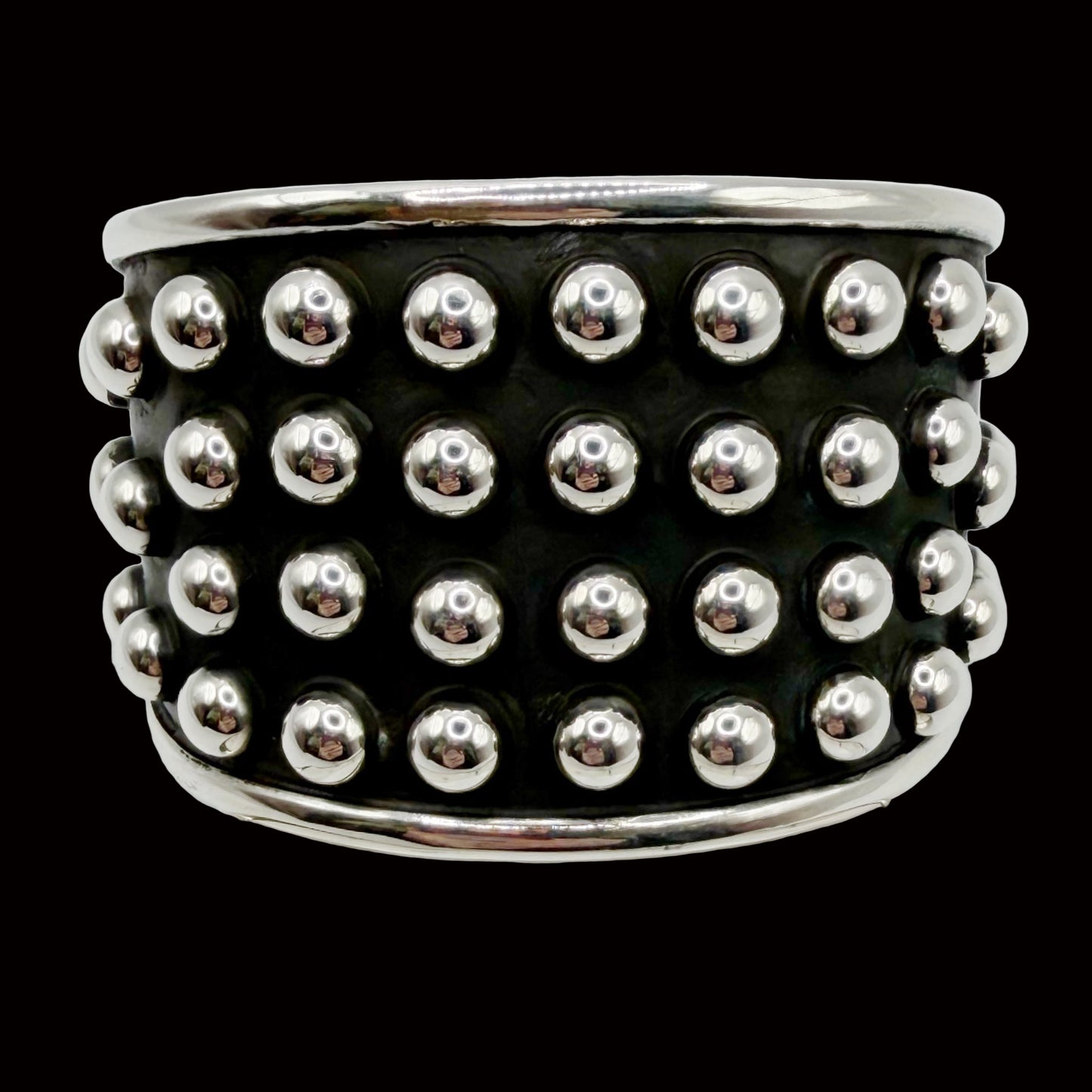 Silver dot Taxco bracelet, modern design and like a vintage Taxco bracelet