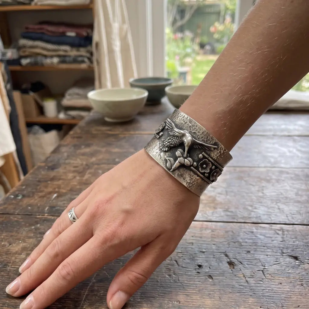Dragonfly Taxco Handmade Pure Silver bracelet