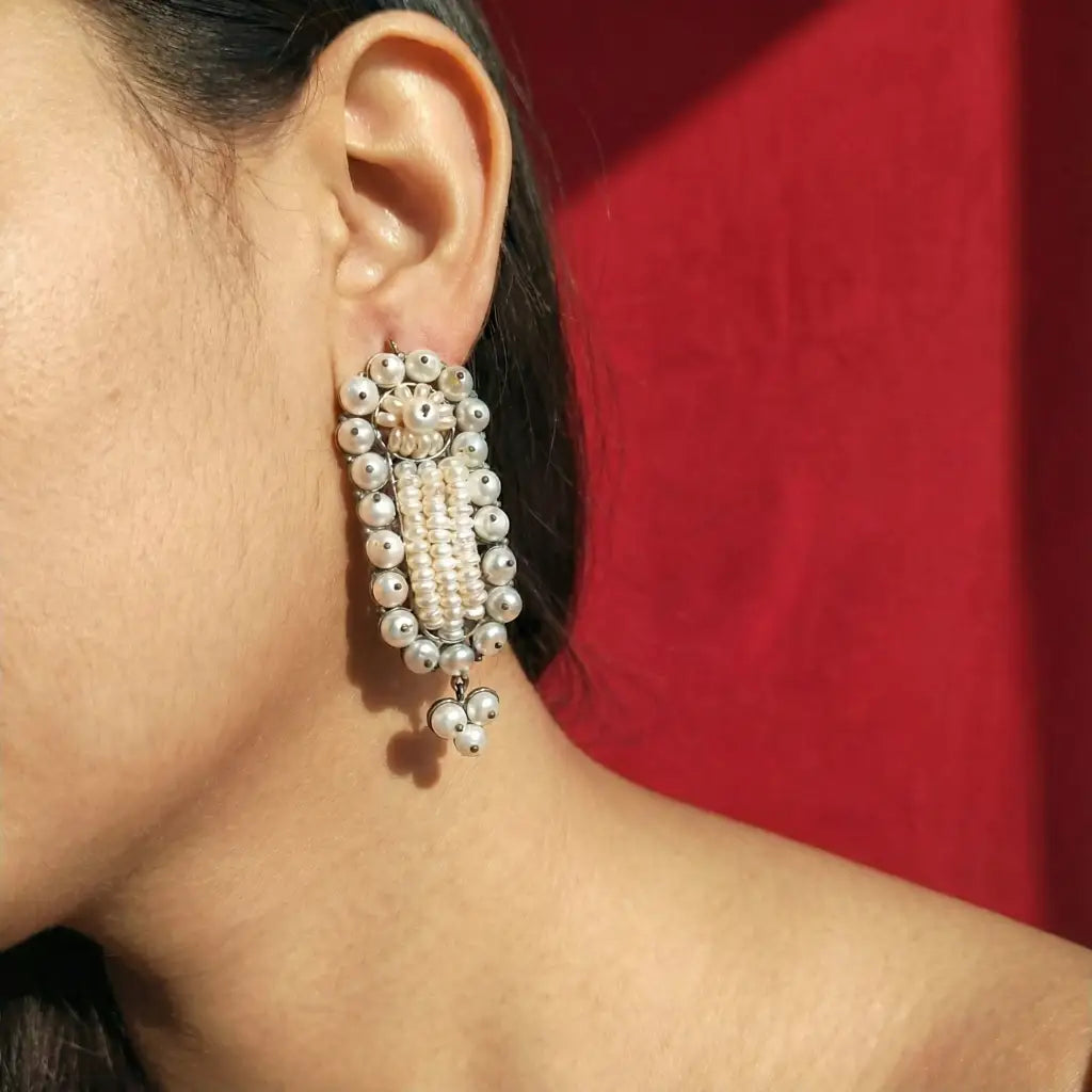 Filigree Gusano earrings with pearls