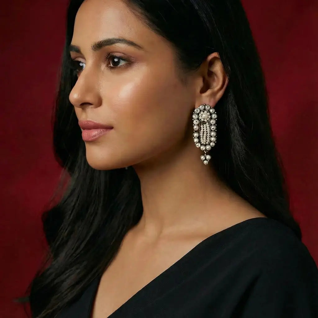 Filigree Gusano earrings with pearls