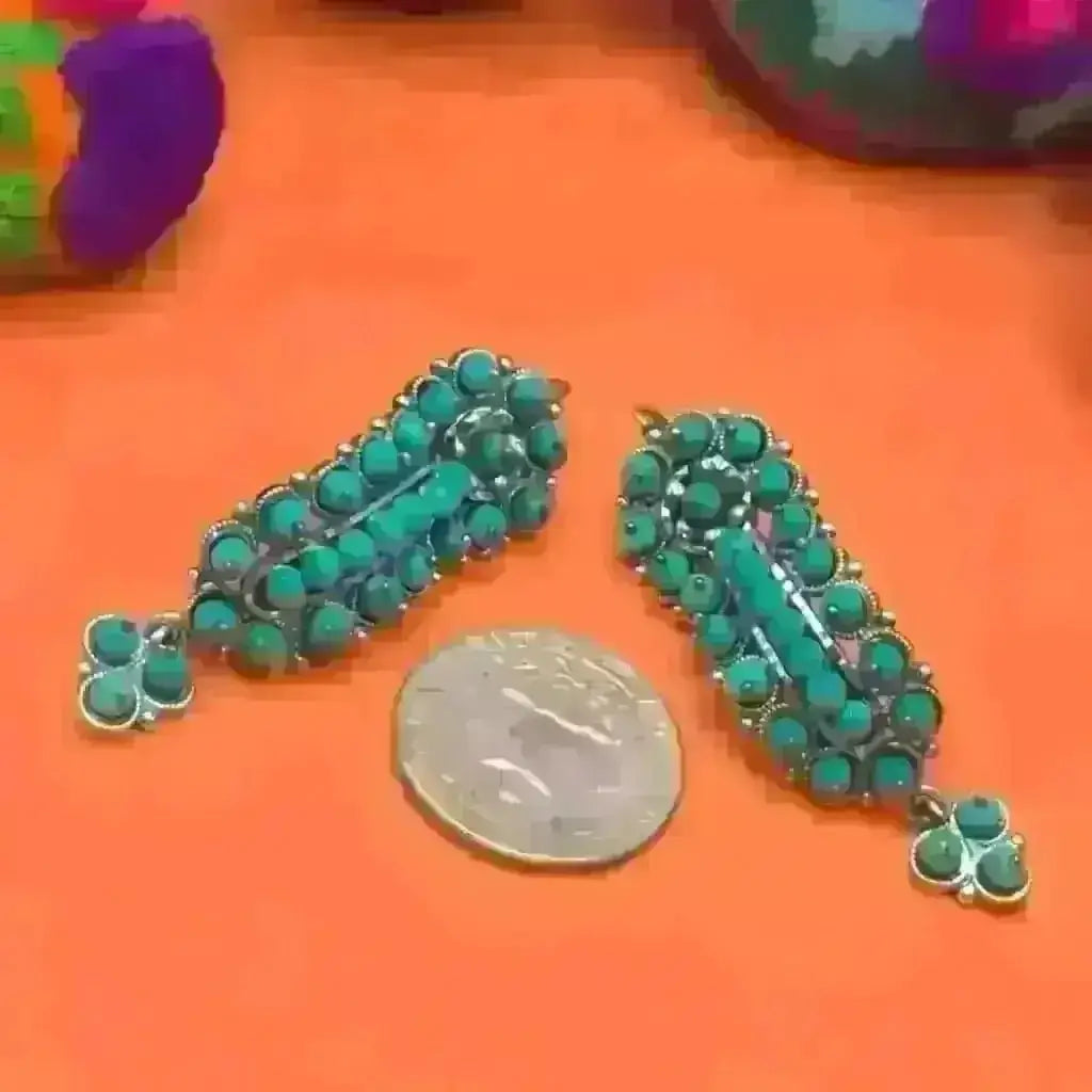 Filigree Gusano earrings with turquoise