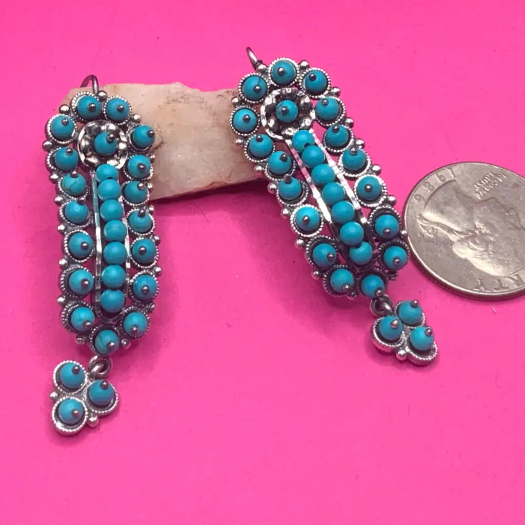 Filigree Gusano earrings with turquoise