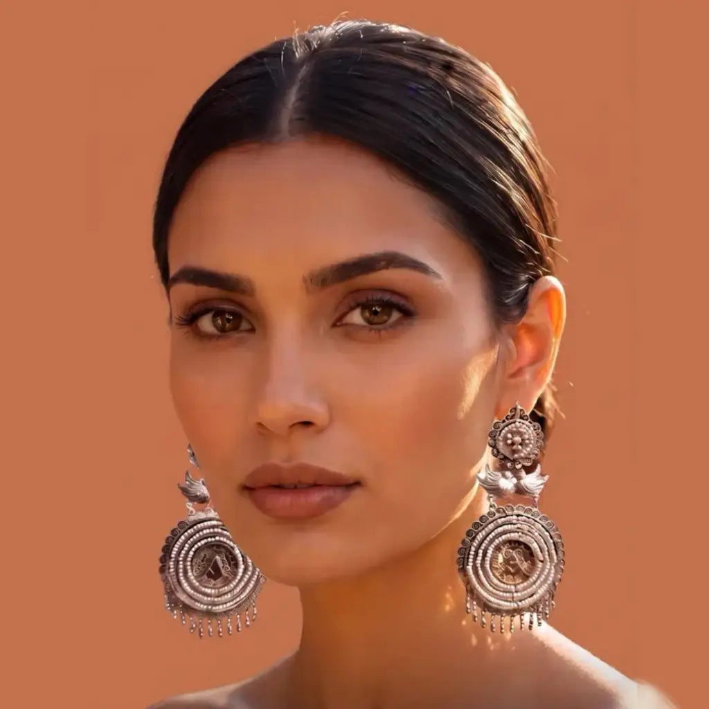 Fine Oaxacan handmade earrings with pearls-premier