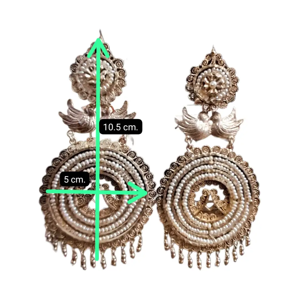 Fine Oaxacan handmade earrings with pearls-premier
