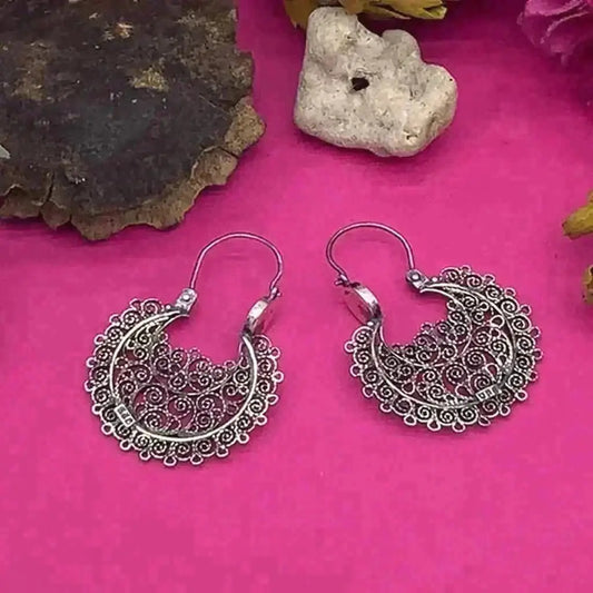 Mexican Filigree arrcada earrings - Earrings