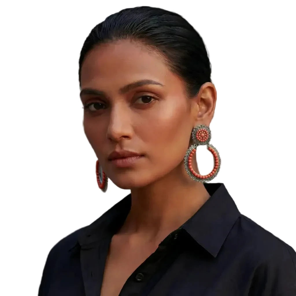 Oaxacan Filigree Sterling Silver Large Hoop Earrings
