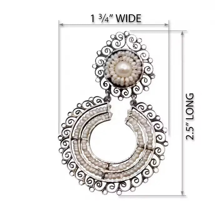 Oaxacan Filigree Sterling Silver Small Hoop Earrings