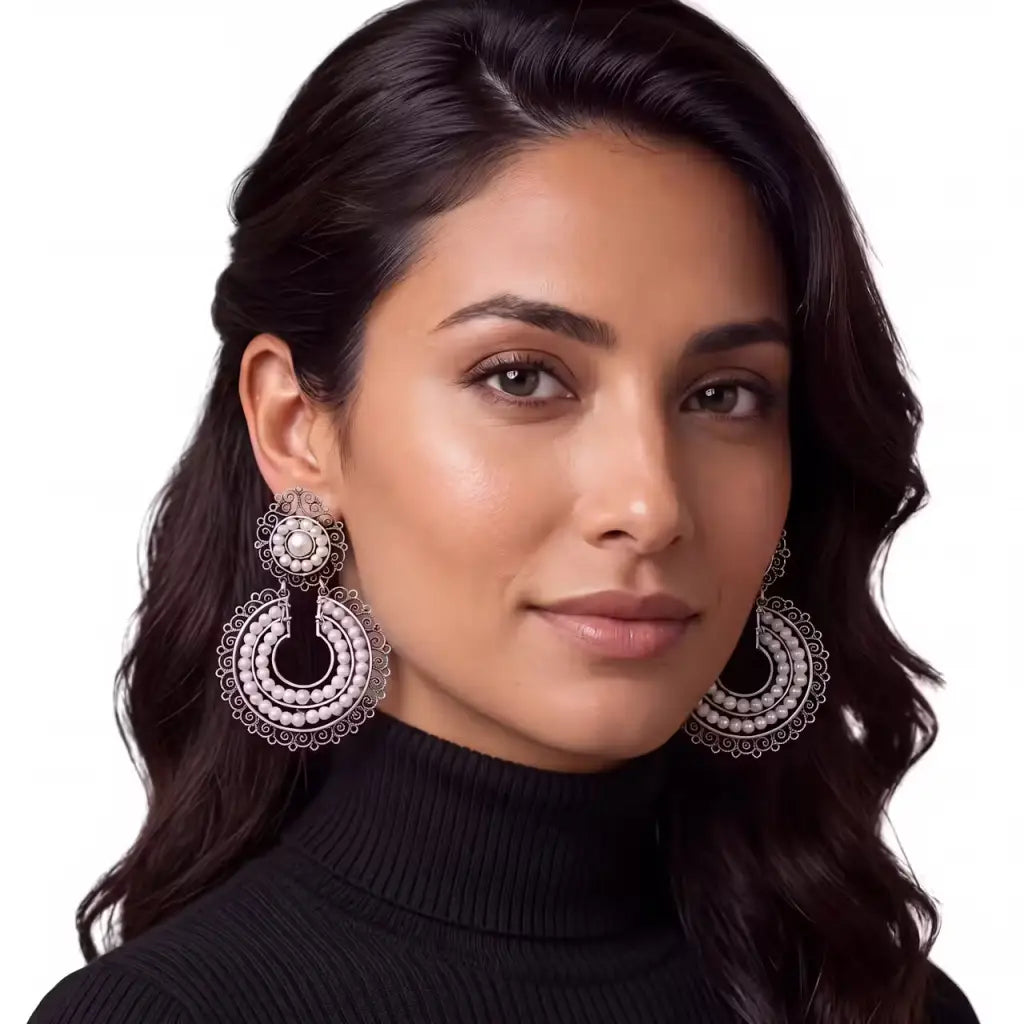 Oaxacan Filigree Sterling Silver Small Hoop Earrings
