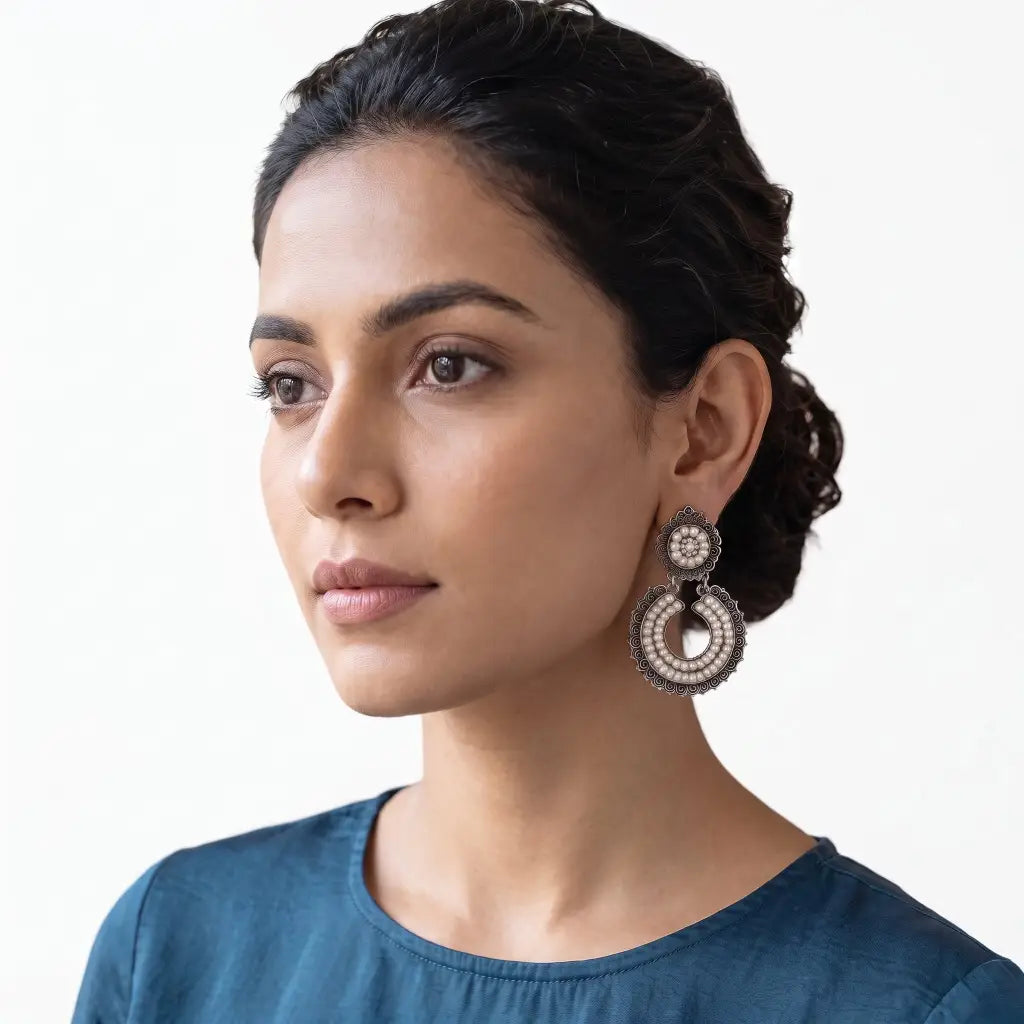 Oaxacan Filigree Sterling Silver Small Hoop Earrings