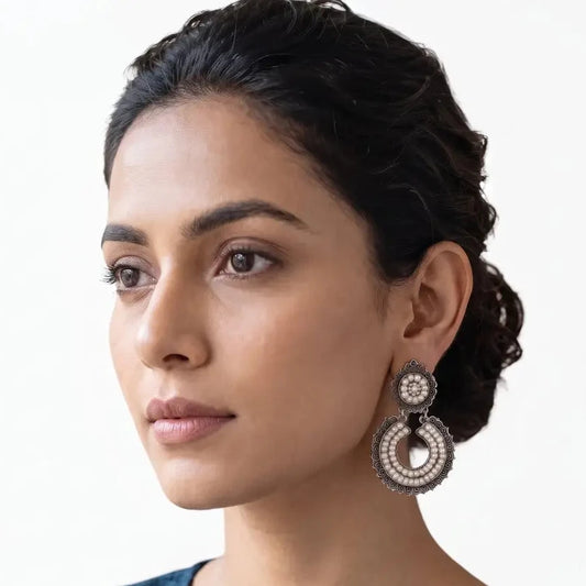 Oaxacan Filigree Sterling Silver Small Hoop Earrings