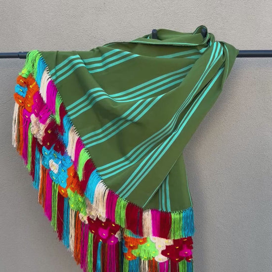 Purepecha Rebozo with fringe 