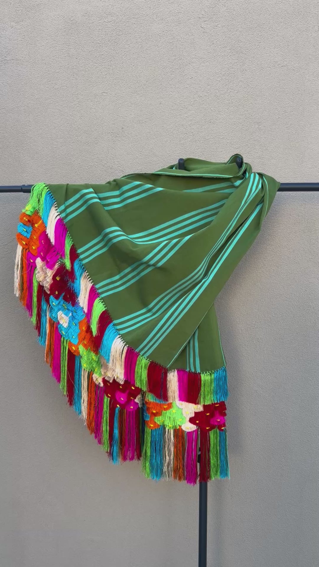 Purepecha Rebozo with fringe 