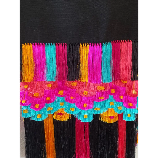 Purepecha rebozo with fringe - Shawl