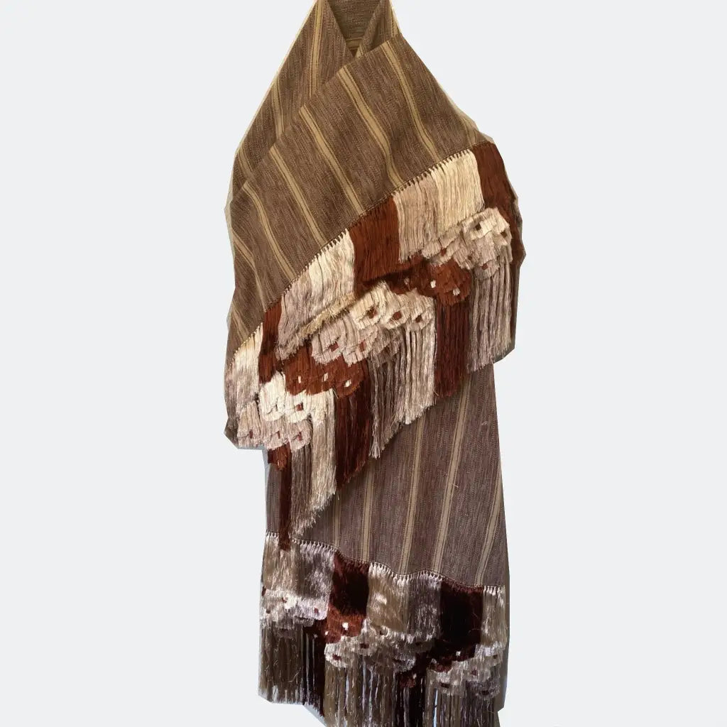 Purepecha rebozo with fringe - Shawl