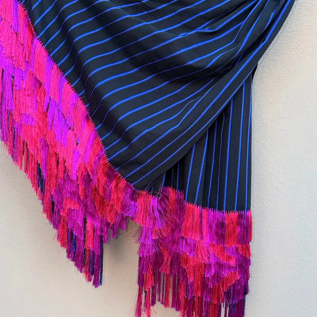 Purepecha rebozo with fringe - Shawl