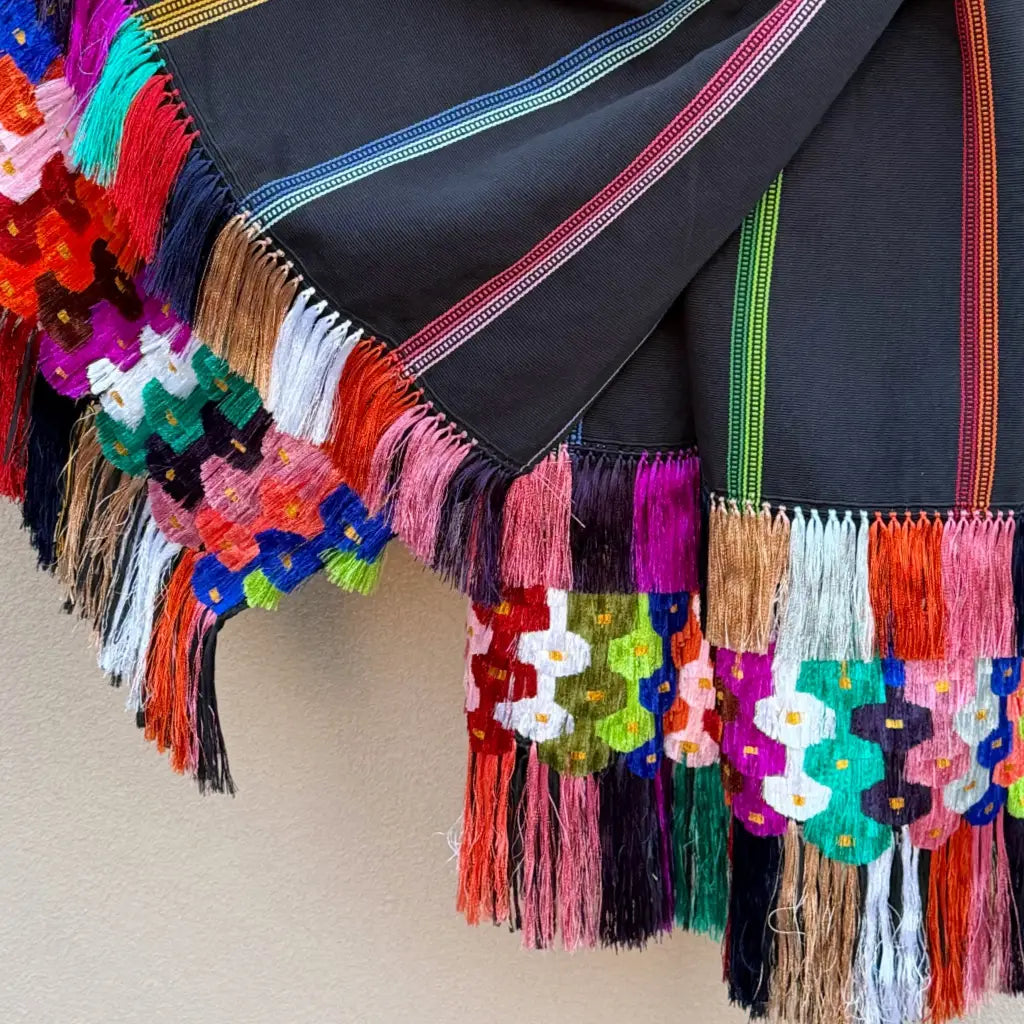 Purepecha rebozo with fringe - Shawl