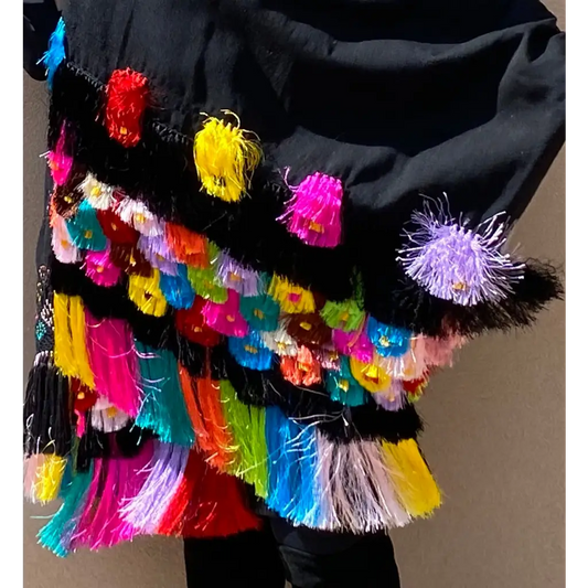 Purepecha rebozo with fringe Shawl