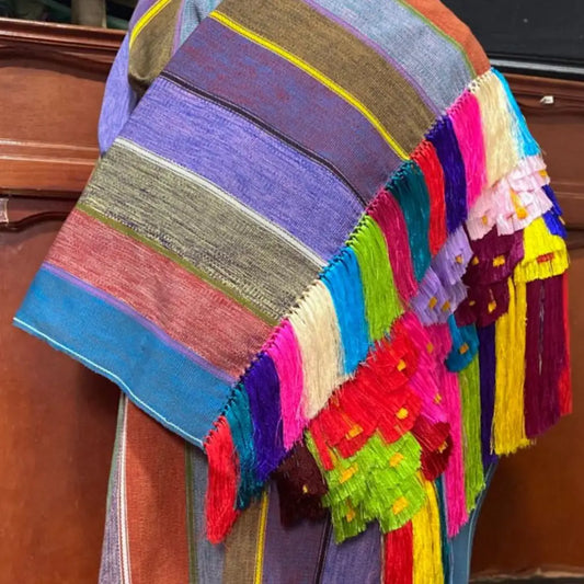 Purepecha rebozo with fringe - Shawl