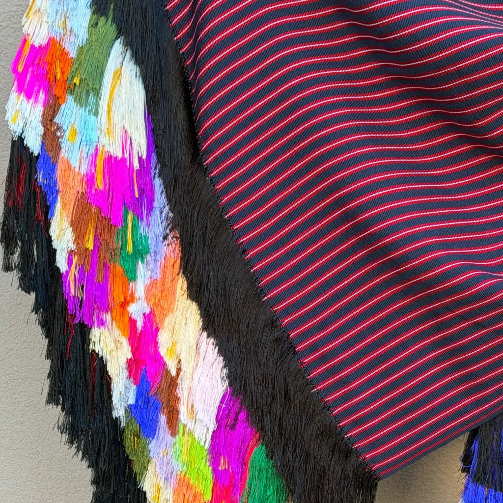 Purepecha rebozo with fringe - Shawl