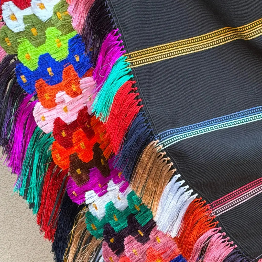 Purepecha rebozo with fringe - Shawl
