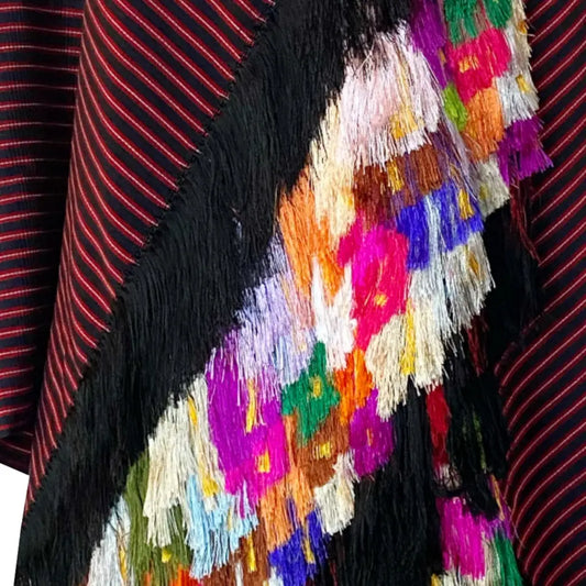 Purepecha rebozo with fringe - Shawl