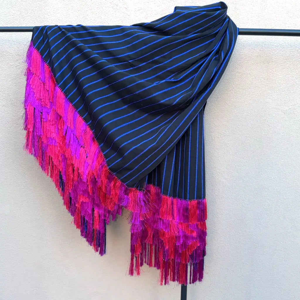 Purepecha rebozo with fringe - Shawl