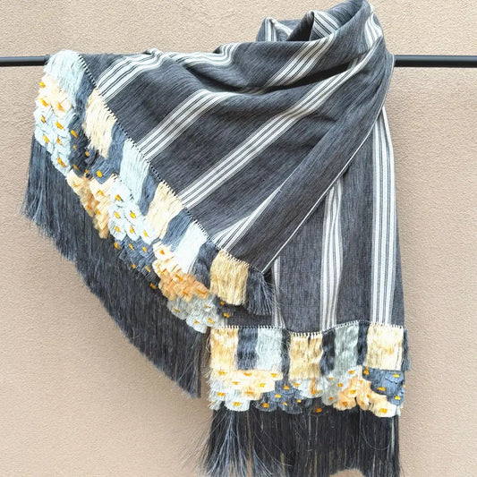 Purepecha rebozo with fringe - Shawl