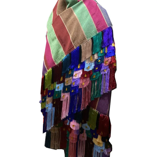 Purepecha rebozo with fringe - Shawl