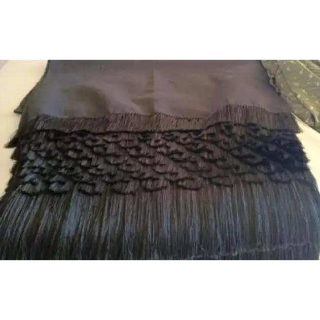 Purepecha rebozo with patterned fringe - Shawl