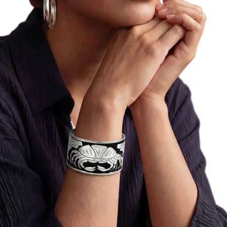 Silver ‘crab’ Taxco bracelet modern design and delightful!