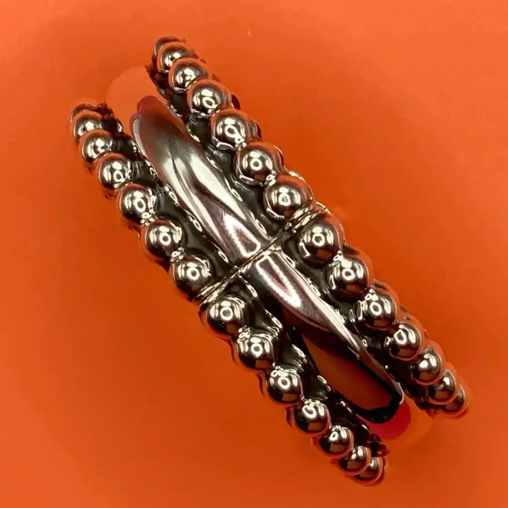 Stunning Taxco sterling bracelet with circles