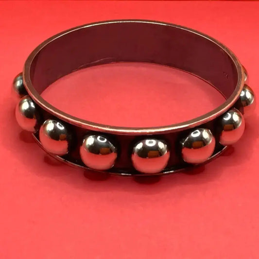 Stunning Taxco sterling circle bracelet
