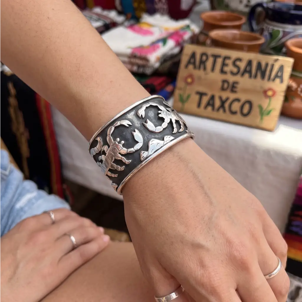 Taxco Handmade Silver Lobster Bracelet